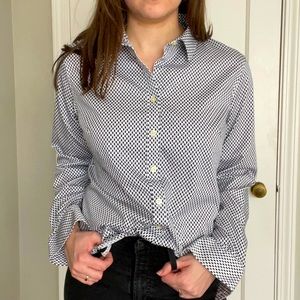 BR non-iron button down with teardrop print